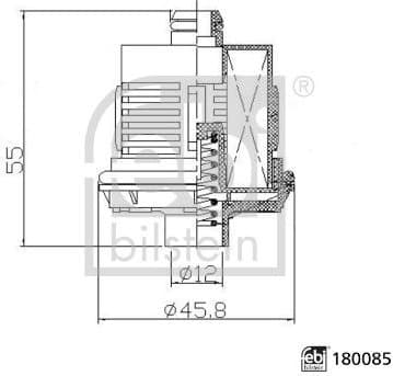 Hydraulic Filter, multi-plate clutch (all-wheel drive) febi Plus 180085