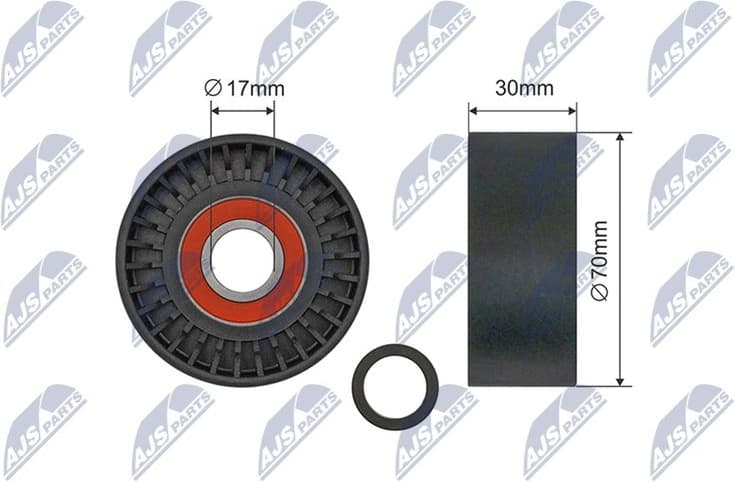 Tensioner Pulley, V-ribbed belt RNK-PS-006