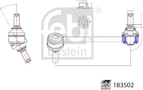Link/Coupling Rod, stabiliser bar 183502
