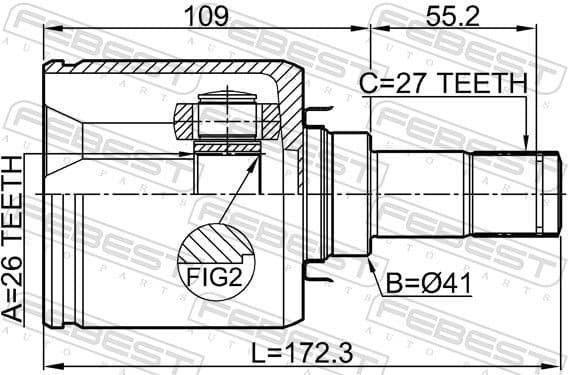 Joint Kit, drive shaft 0411-NA4WLH - image 2