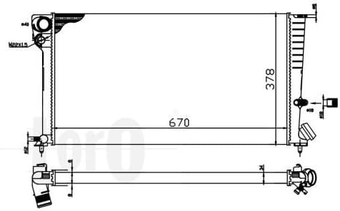Radiator, engine cooling LORO 009-017-0028 - image 2