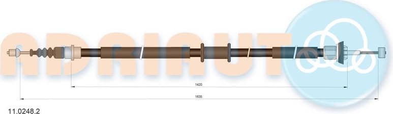 Cable Pull, parking brake 11.0248.2