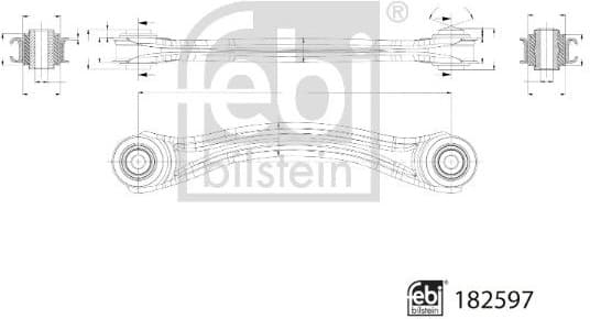 Control/Trailing Arm, wheel suspension 182597