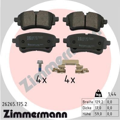 Brake Pad Set, disc brake 26265.175.2