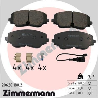 Brake Pad Set, disc brake 20626.180.2