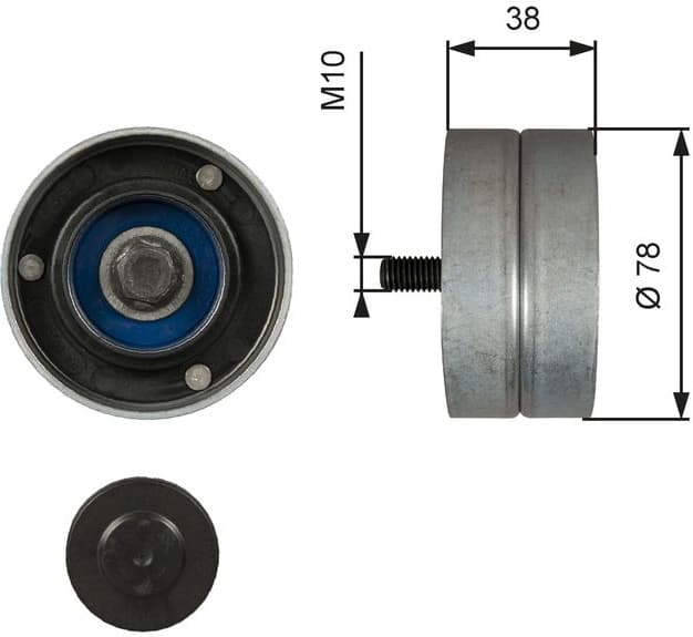 Deflection/Guide Pulley, V-ribbed belt FleetRunner™ T36529