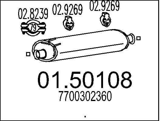 Centre Muffler 01.50108