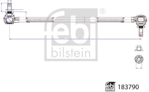 Link/Coupling Rod, stabiliser bar 183790