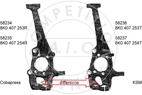 Steering Knuckle, wheel suspension Original AIC Quality 58237 - image 3