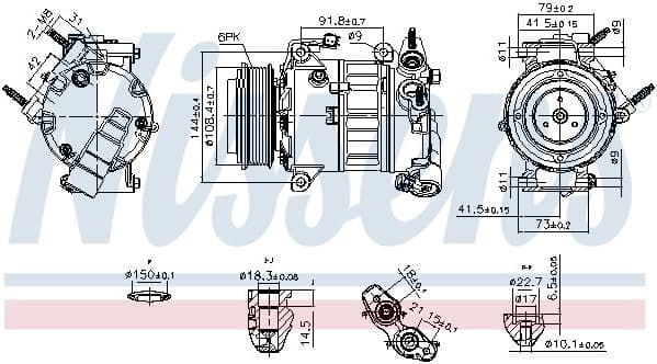 Compressor, air conditioning ** FIRST FIT ** 890589