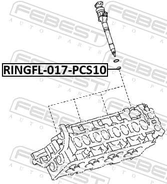 Seal Ring Set, injection valve RINGFL-017-PCS10 - image 2