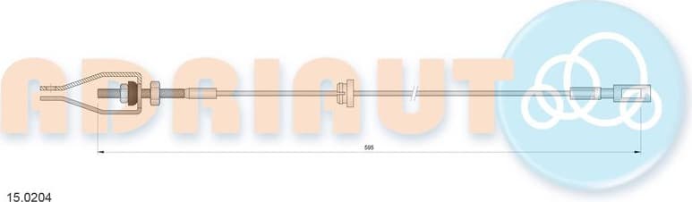 Cable Pull, parking brake 15.0204
