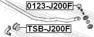 Link/Coupling Rod, stabiliser bar 0123-J200F - image 2