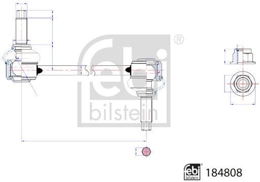 Link/Coupling Rod, stabiliser bar 184808