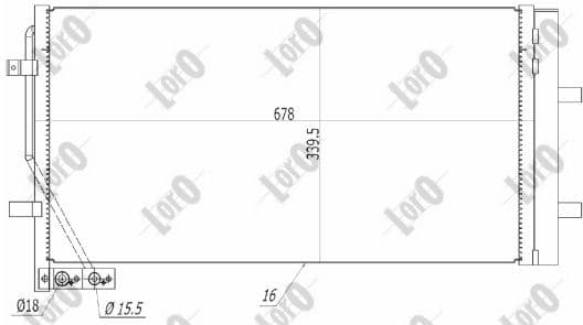 Condenser, air conditioning LORO 003-016-0029 - image 3
