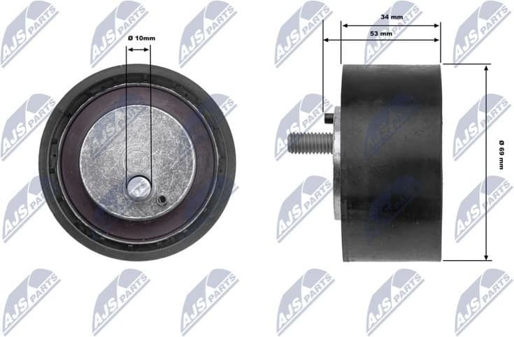 Deflection/Guide Pulley, V-ribbed belt RNK-FT-024