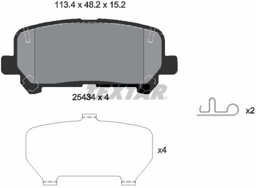 Brake Pad Set, disc brake 2543401