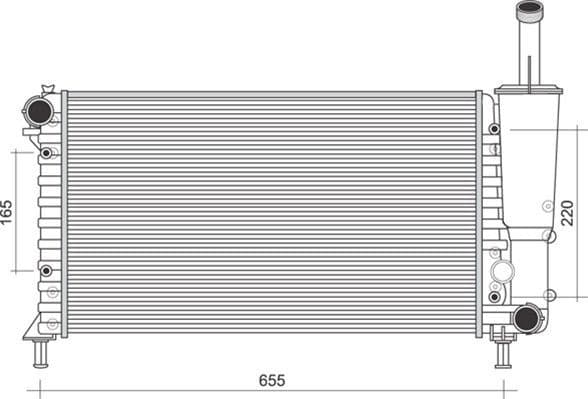 Radiator, engine cooling 350213892000