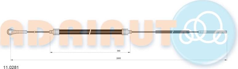 Cable Pull, parking brake 11.0281