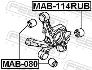 Mounting, control/trailing arm MAB-114RUB - image 2