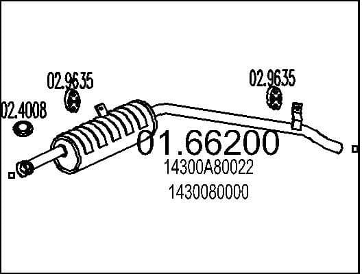 Rear Muffler 01.66200