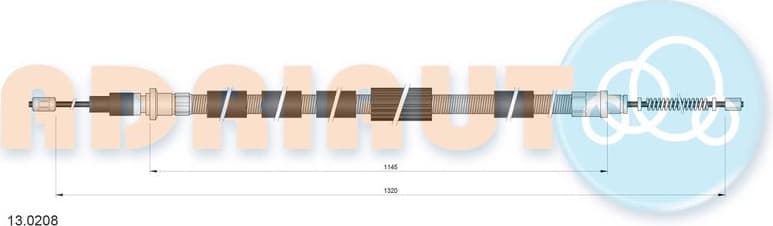 Cable Pull, parking brake 13.0208