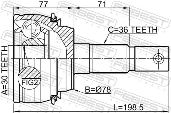 Joint Kit, drive shaft 0110-UCK50 - image 2