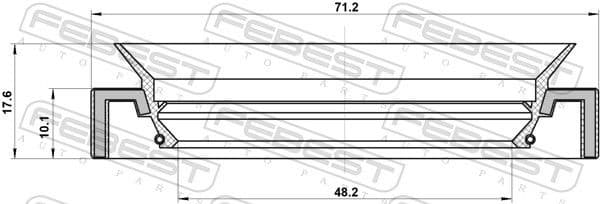 Shaft Seal, drive shaft 95HAY-50711017R - image 2