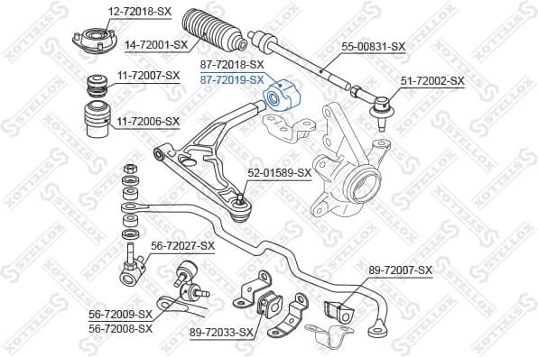 Mounting, control/trailing arm 87-72019-SX - image 2