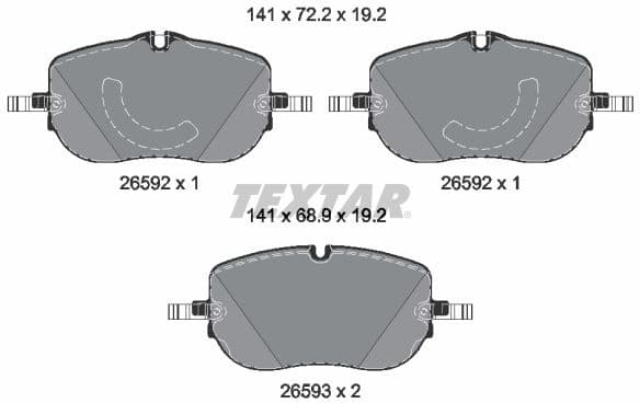 Brake Pad Set, disc brake Q+ 2659201