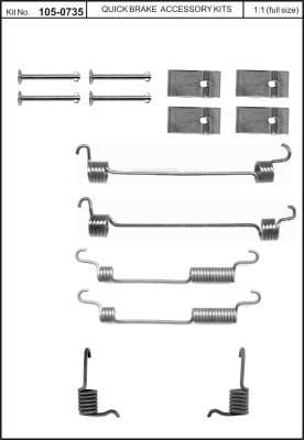 Brake shoes accessory kit 1050735