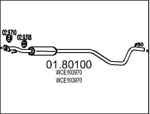 Centre Muffler 01.80100