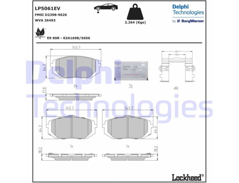Brake Pad Set, disc brake LP5061EV