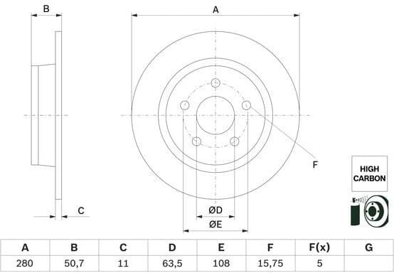 Brake Disc 0 986 479 G71