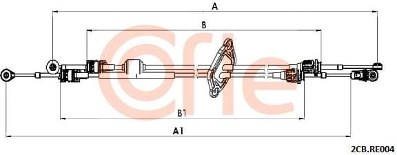 Cable Pull, manual transmission 92.2CB.RE004