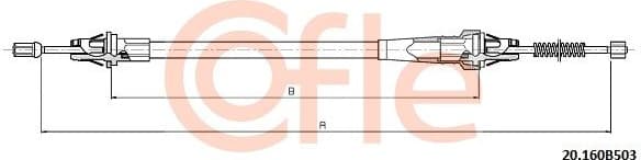 Cable Pull, parking brake 92.20.160B503