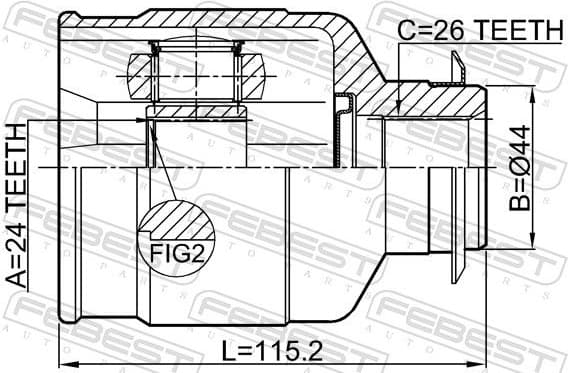 Joint Kit, drive shaft 1211-IX354WDRH - image 2