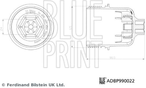 Cap, oil filter housing Blue Print Solution ADBP990022 - image 2