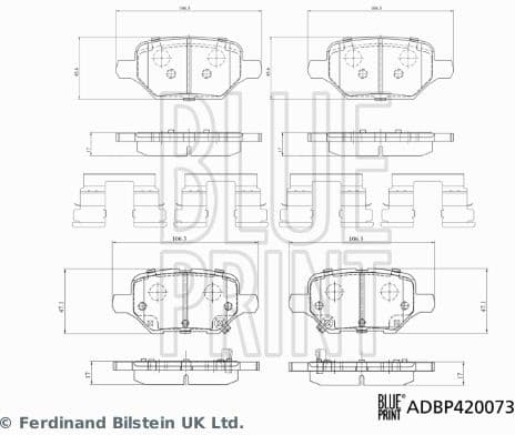 Brake Pad Set, disc brake ADBP420073 - image 2