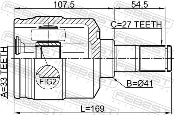 Joint Kit, drive shaft 1211-TUC4WDLH - image 2