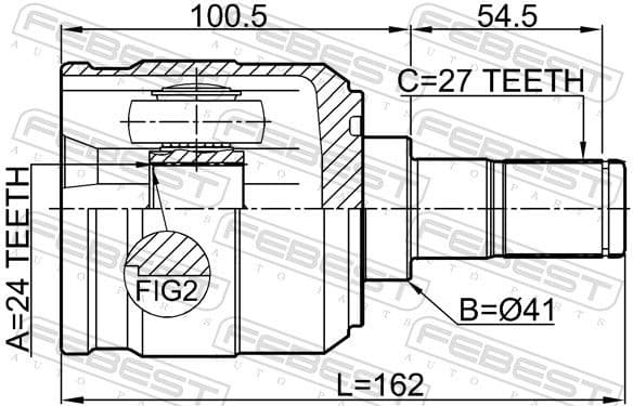 Joint Kit, drive shaft 1211-TUC20MT - image 2