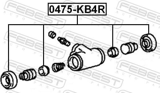 Repair Kit, wheel brake cylinder 0475-KB4R - image 2