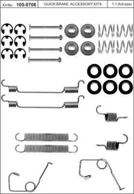 Brake shoes accessory kit 105-0706