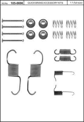 Brake shoes accessory kit 1050696