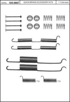 Brake shoes accessory kit 1050687