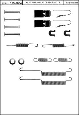 Brake shoes accessory kit 105-0654
