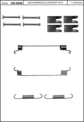Brake shoes accessory kit 105-0866