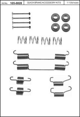 Brake shoes accessory kit 1050828
