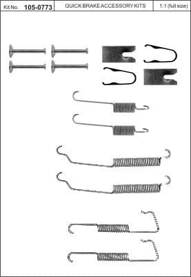Brake shoes accessory kit 105-0773