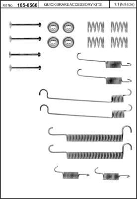 Brake shoes accessory kit 3007